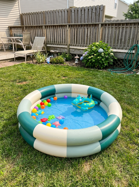 The Puddle Club Pool™ — Vintage Stripe Toddler Pool