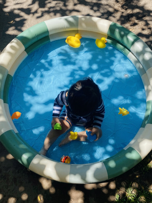 The Puddle Club Pool™ — Vintage Stripe Toddler Pool